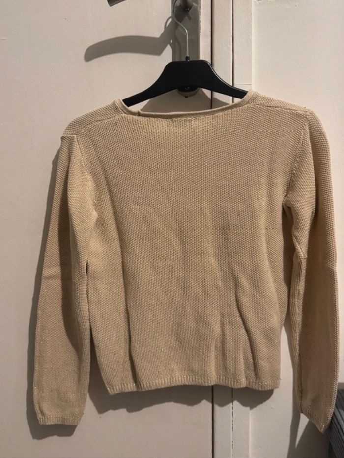 Pull en maille beige - photo numéro 2