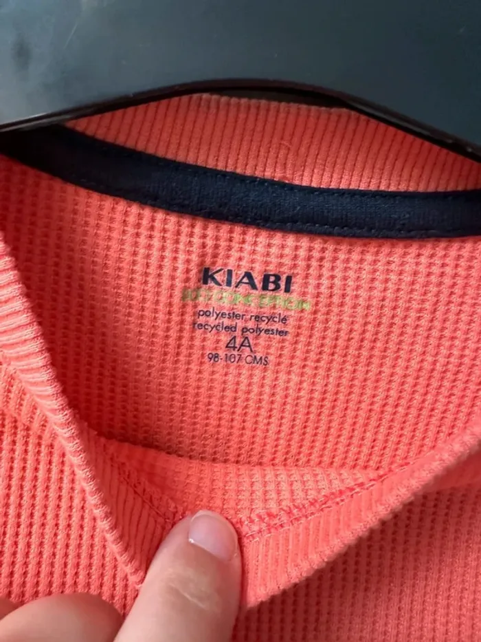 T-shirt manche longue orange kiabi 4 ans - photo numéro 4