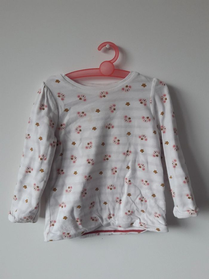 Ensemble Bébé fille 18 mois DPAM salopette velours et pull - photo numéro 12