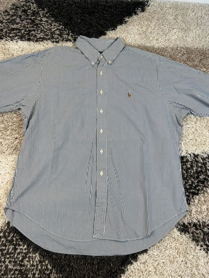 Chemise Ralph Lauren rayé bleu et blanc taille XL style old money - photo numéro 6