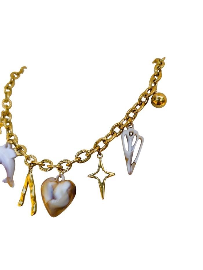 Collier dauphin 🐬 coeur ♥️ ✅ - photo numéro 2