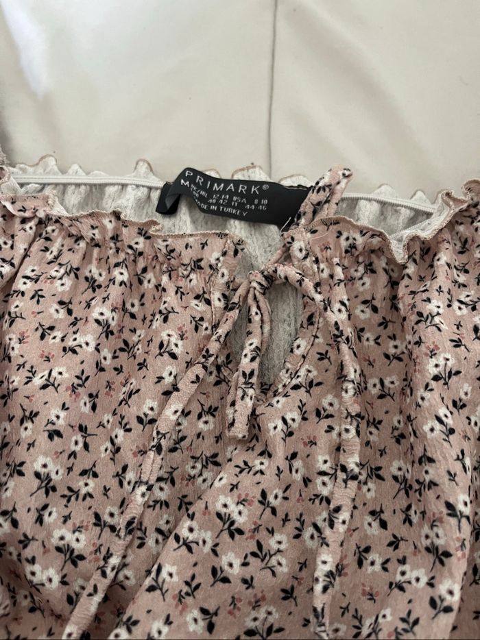 Top crop top fleurie - photo numéro 3