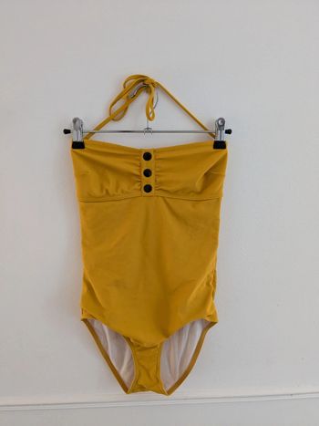 Maillot jaune 1 pièce XS petit bateau