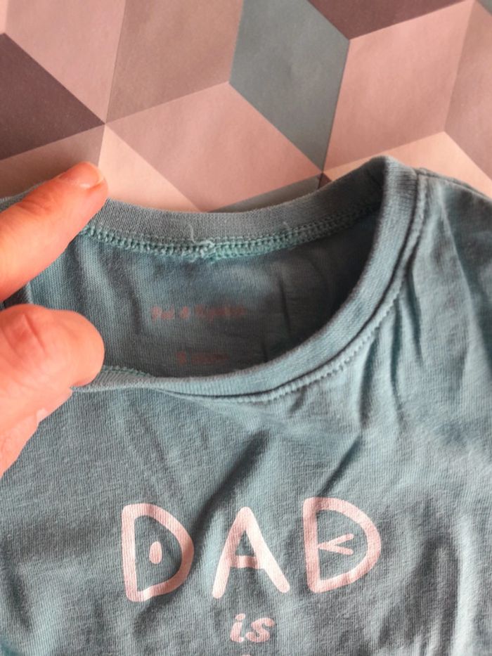 tee short 9mois Dad is my hero Pat et Ripaton - photo numéro 3