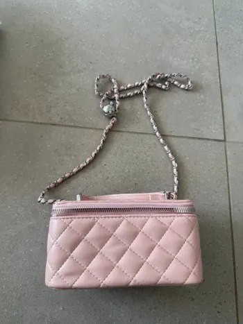 Sac à bandoulière rose, très bon état, 18x8x9cm