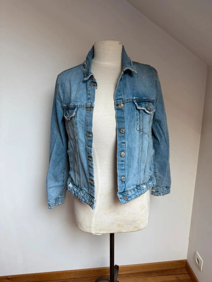 Belle veste en jean Zara bleu used 🌸 40 L - photo numéro 2