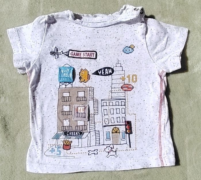 Lot 5 tee shirts manches courtes 6 mois - photo numéro 4