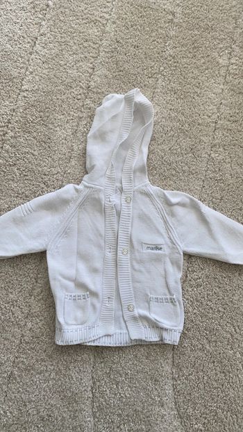 Gilet en coton blanc marese 18 mois