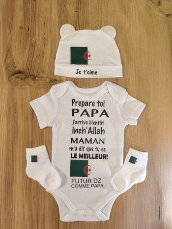 Ensemble bébé Algérie Annonce grossesse Cadeau futur papa