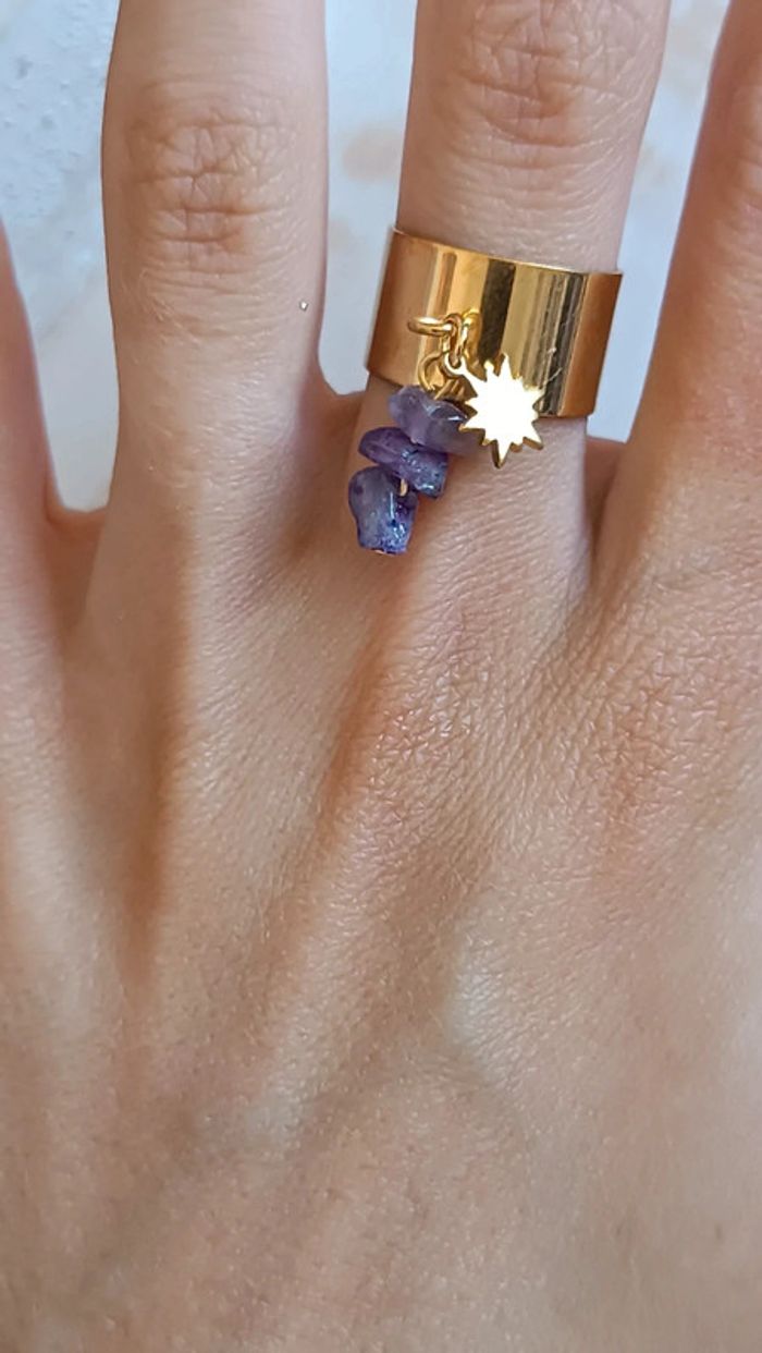 Jolie bague en acier inoxydable