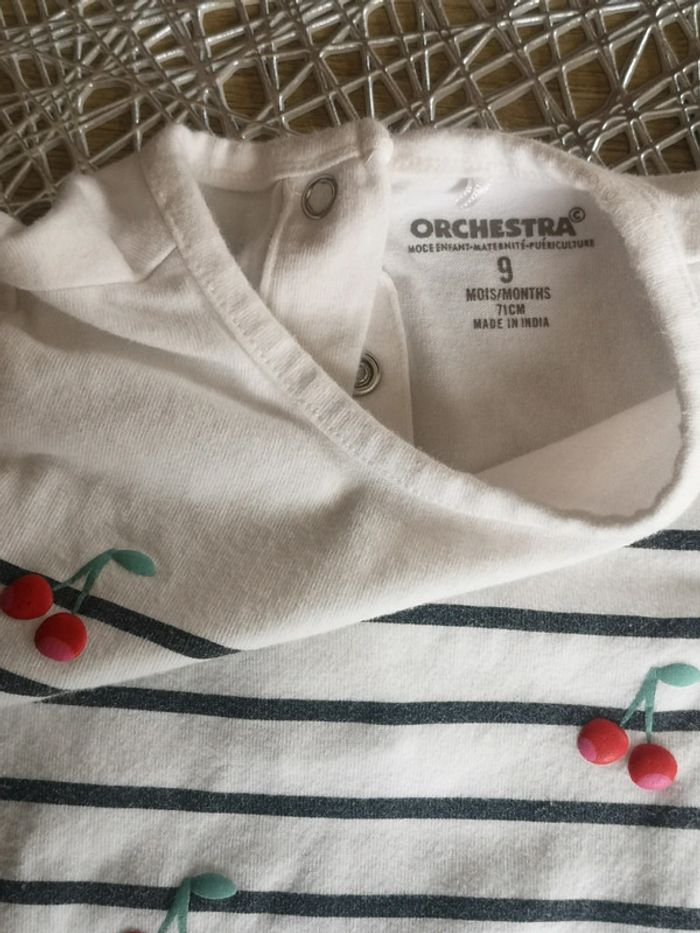 T shirt marinière cerise orchestra - photo numéro 3