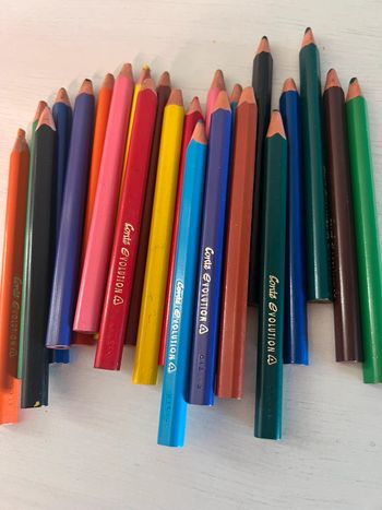 Crayons de couleurs évolution.