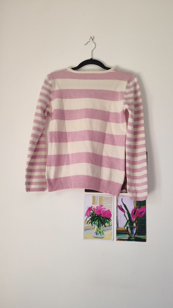 Pull rayé cachemire laine taille XS - photo numéro 2