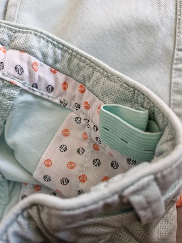 Short slim garçon 3 ans Okaïdi Vert d’eau, vert pastel coton élasthanne - photo numéro 5