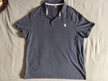 Polo homme marine a pois T XXL