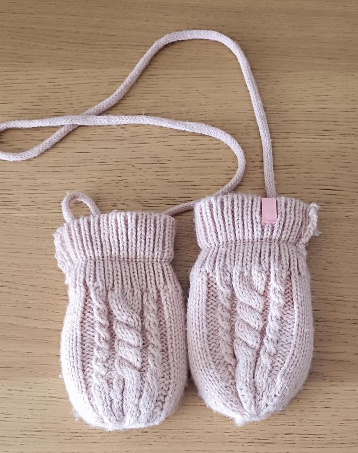 Gants moufles DPAM 6/12 mois en laine doublés polaire - photo numéro 2