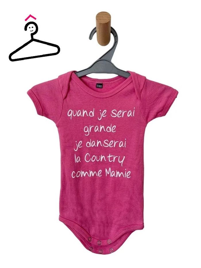 LOT de 3 bodies manches courtes - bébé fille taille 12 mois - photo numéro 7