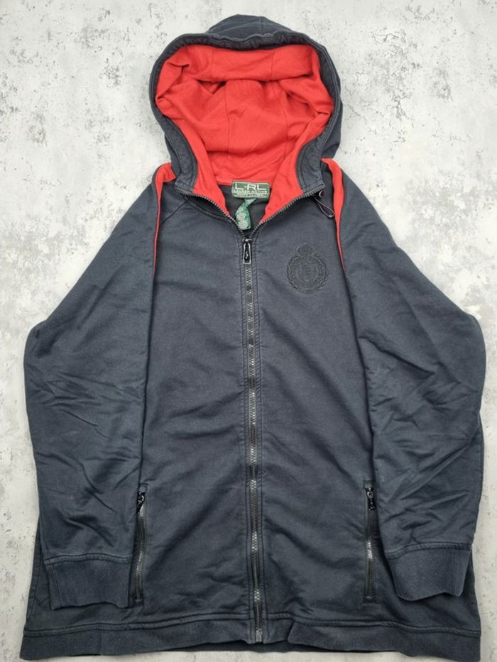 Gilet à capuche zippé Ralph Lauren noir – Taille 1X/48 Femmes - photo numéro 3