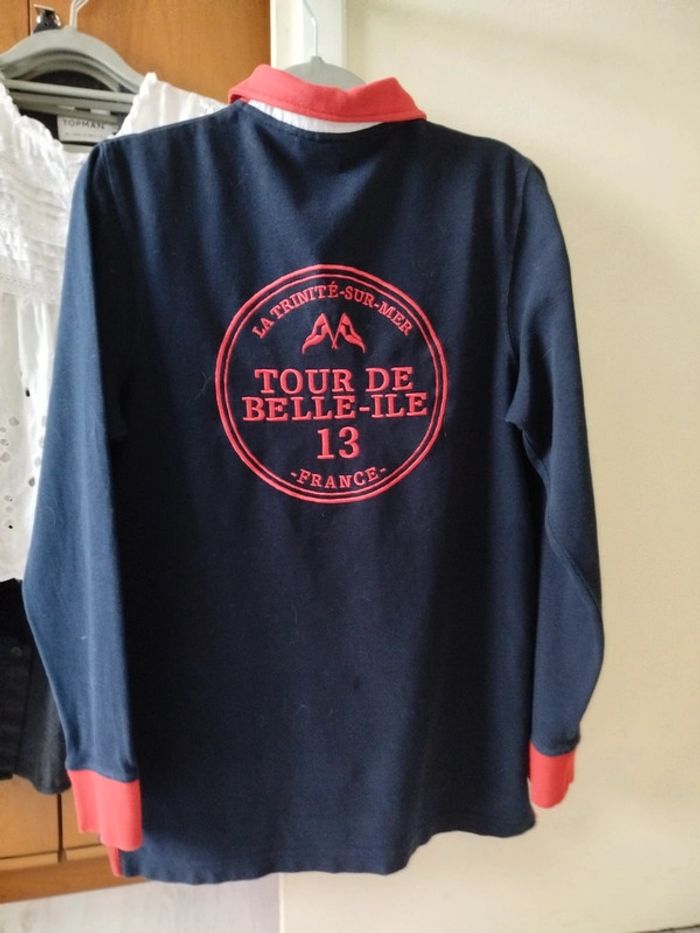 Polo rouge et marine Tour de Belle-Île taille S - photo numéro 5