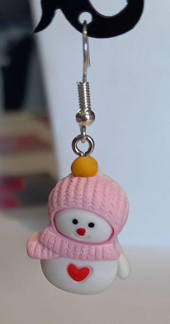 Boucles d'oreilles bonhomme de neige