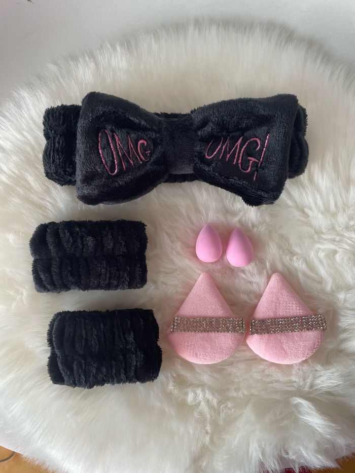 Bandeaux cheveux + accessoires maquillage