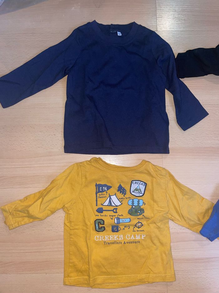 Lot de 4 t shirts manches longues taille 12 mois garçon - photo numéro 2