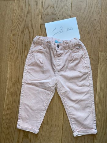 Pantalon en velours rose – Obaïbi – 18 mois