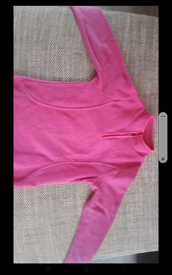 Polaire rose fermeture au col