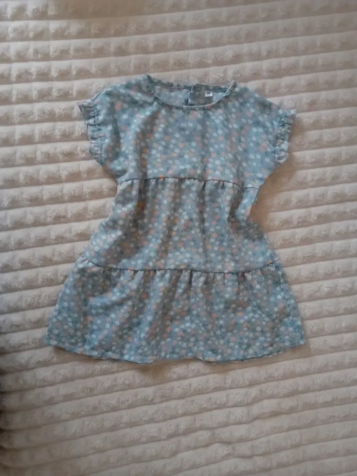 Robe fluide neuf 18mois 🩵👧