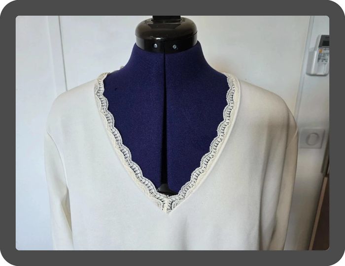Blouse col en dentelle - photo numéro 3