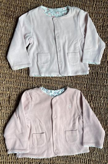 2 vestes réversibles twins