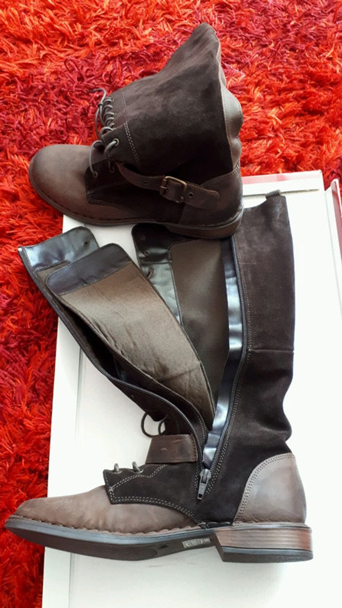 Bottes tendance neuve André marron. - photo numéro 4