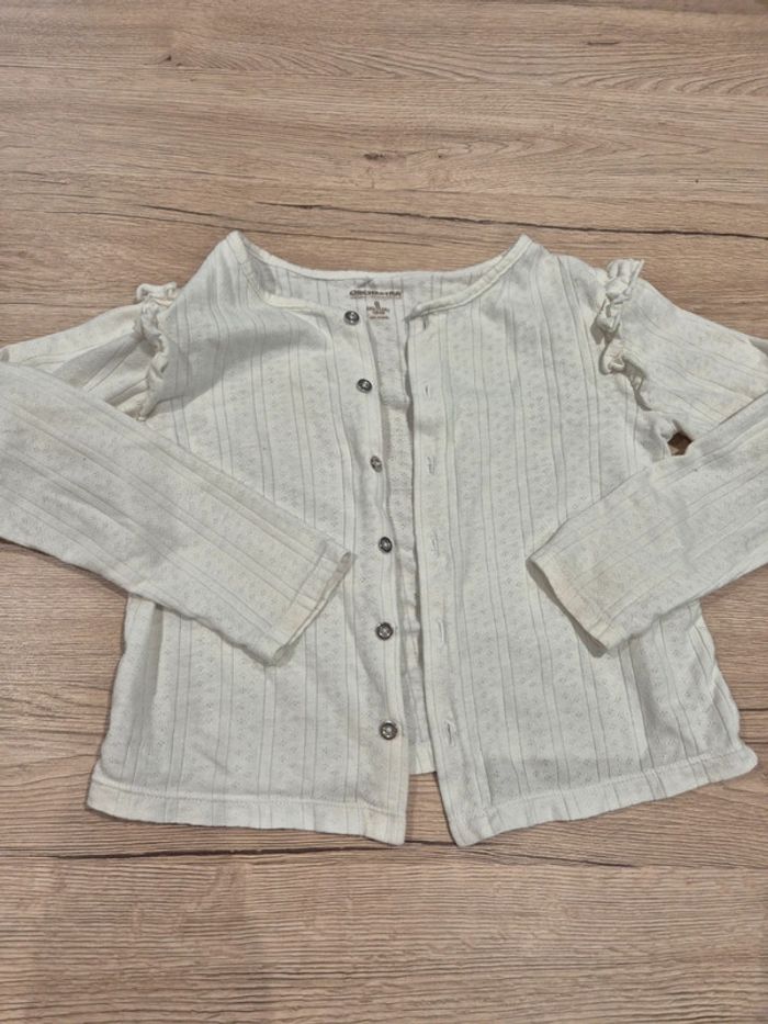 Gilet fin blanc 8 ans