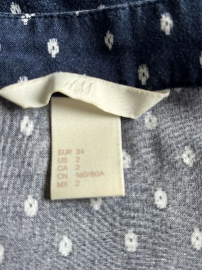 Robe marine à motifs H&M XS - photo numéro 6