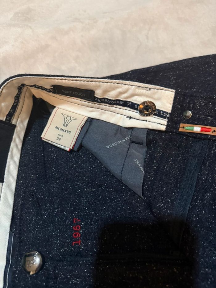 Tramarossa - Jean en laine, coupe droite, Bleu marine, taille 32 - photo numéro 3