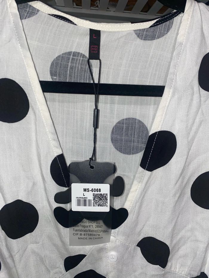 Robe longue ouverte à  pois Taille L - photo numéro 7