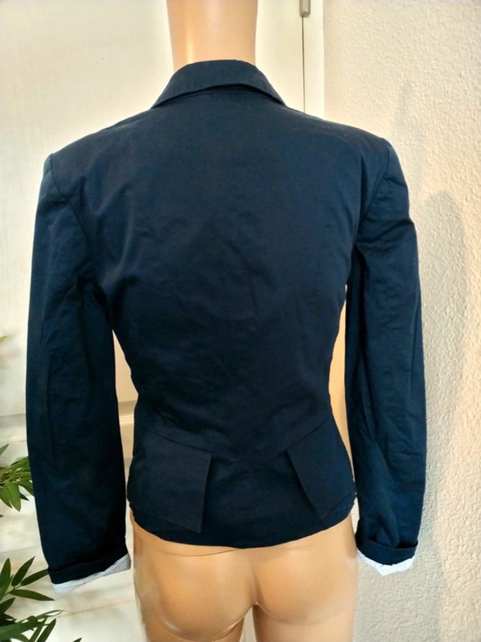 Blazer bleu marine H&M taille 34, très bon état - photo numéro 3