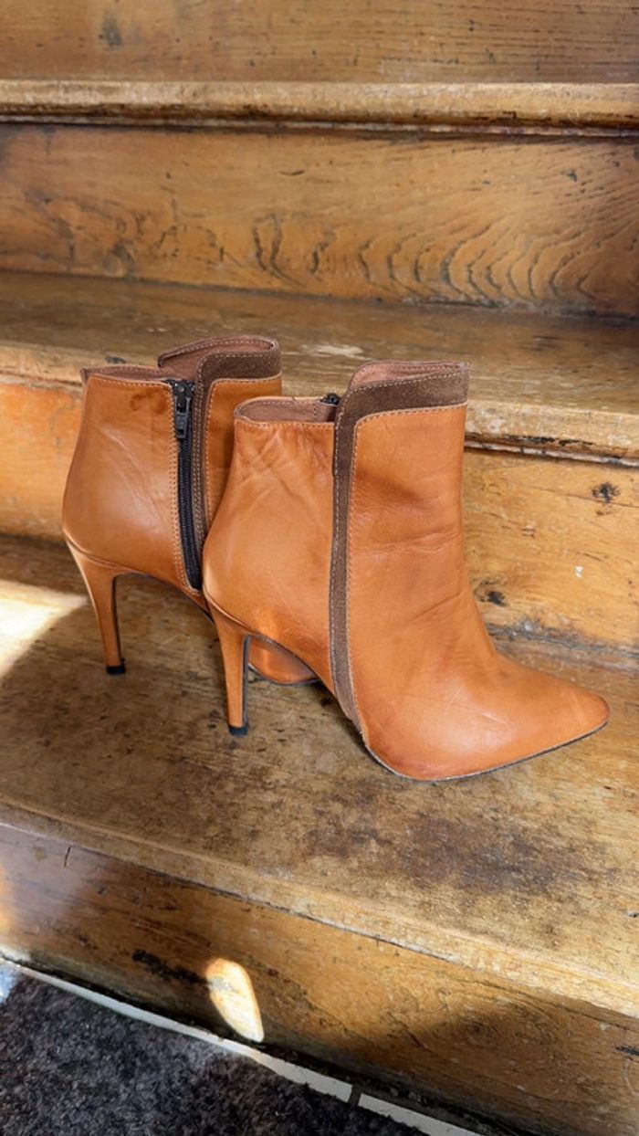Bottines cuir marron vieilli Woman - photo numéro 5