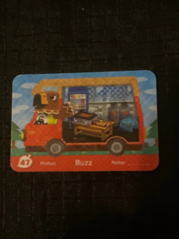 mini carte amiibo animal crossing buzz
