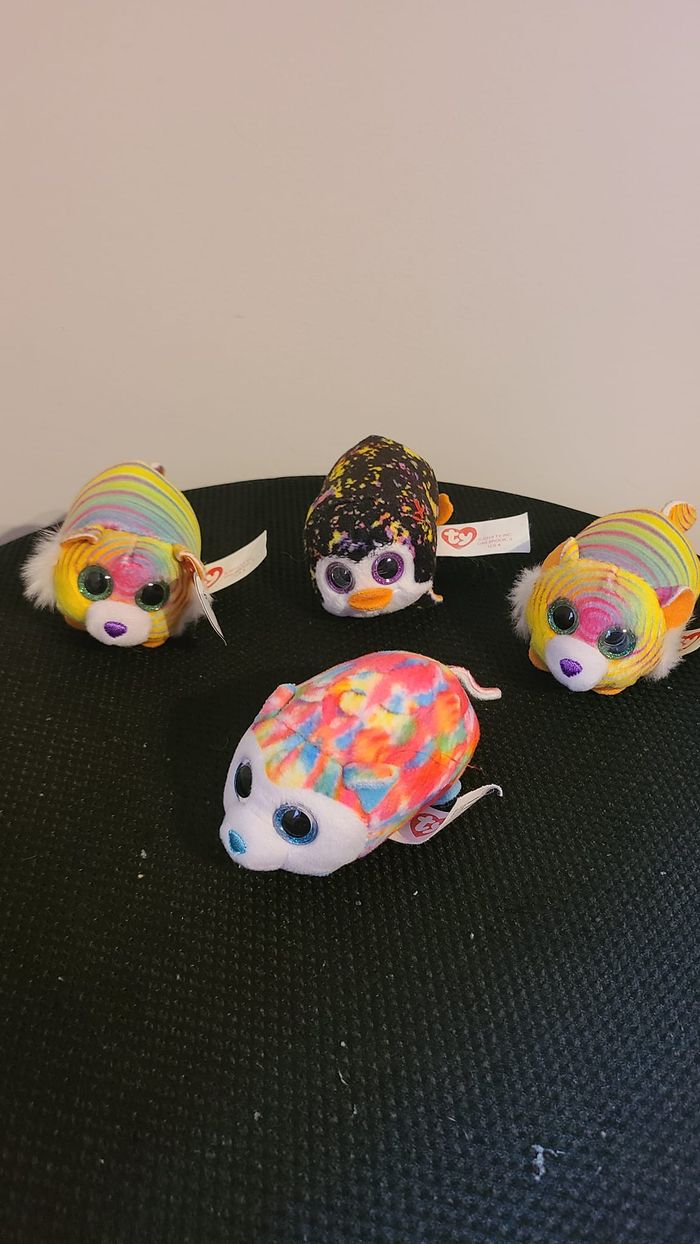 Mini peluche TY Beanie Babies Boos de McDonald's, lot de 4 animaux multicolores - photo numéro 3