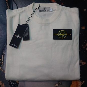 Pull Stone Island Taille XL col rond homme neuf avec étiquettes – badge amovible