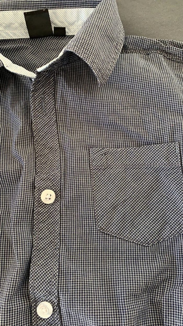 Chemise grise mini carreaux 10 ans - photo numéro 3