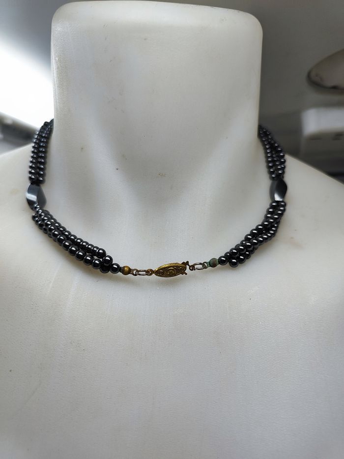 Collier ras du coup en en perle d'onixonyx - photo numéro 2