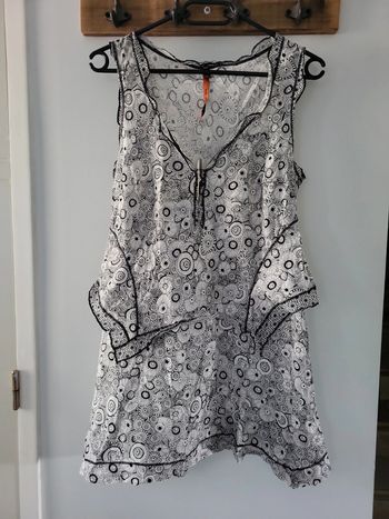 Cop copine tunique blanc noir Taille 40