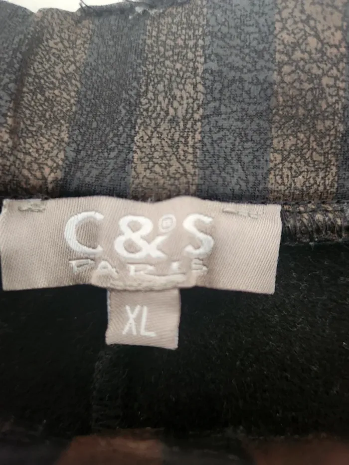 Pantalon rayé effet satiné C&S Paris – Taille XL - photo numéro 4