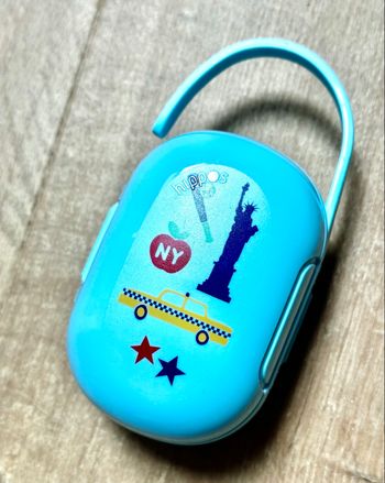 💜 Boîte rangement sucette tétine hippos 💜