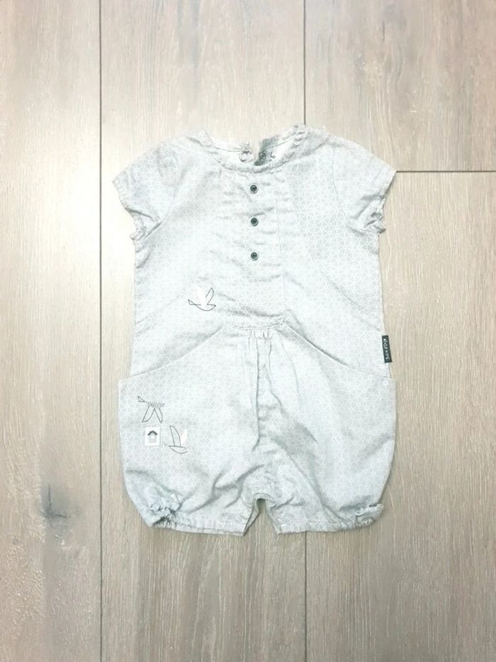 Combishort grise. Fille 1 mois. Marque Sucre d orge