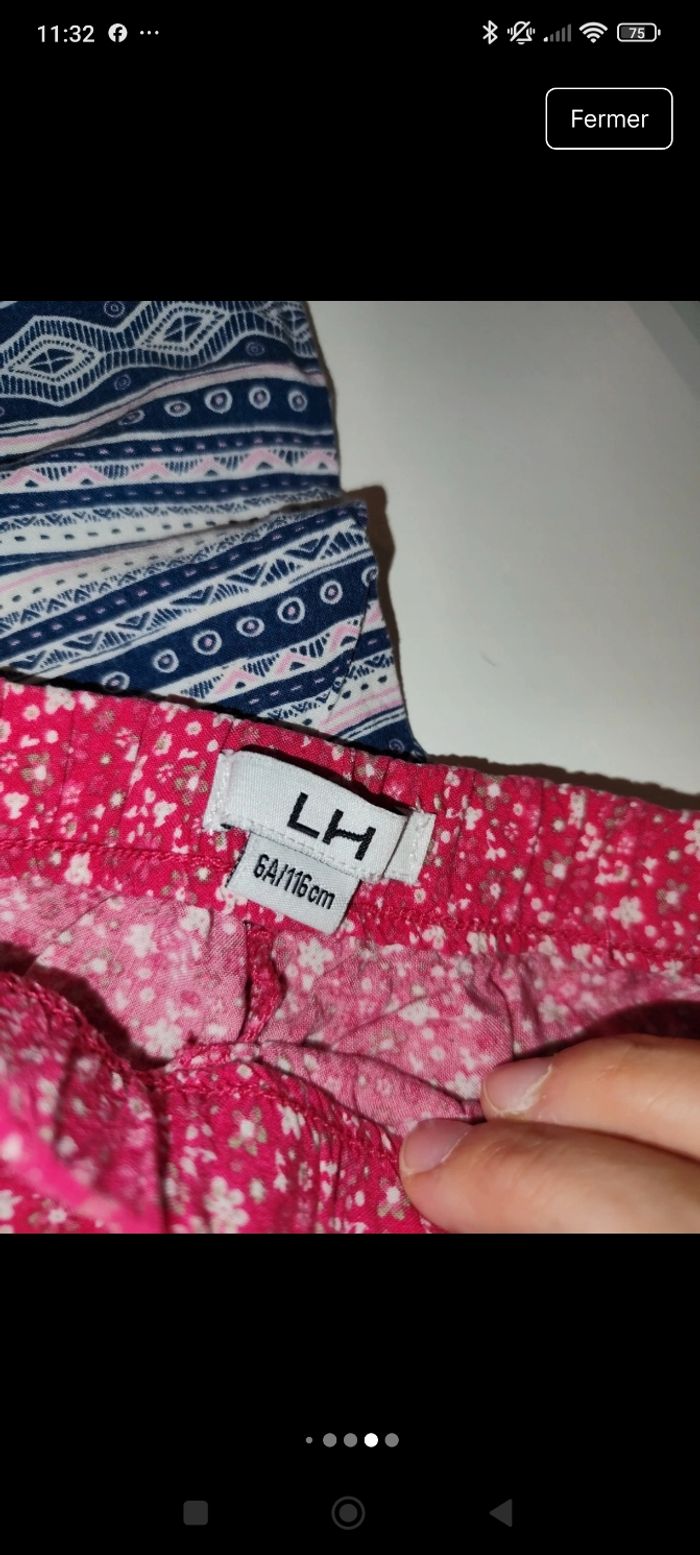 Lot pantalon léger fille 6 ans - photo numéro 5