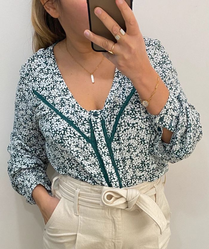 Chemise Imprimée Fleurs Taille M