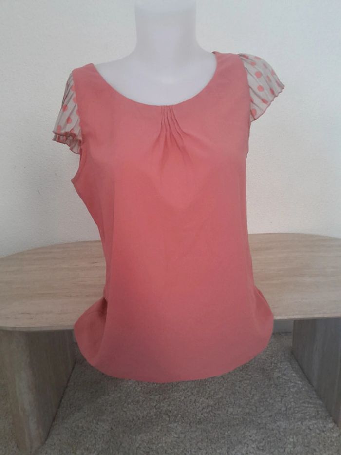 Blouse manches plissé 💫On parle de vous Paris💫Taille  38-M
